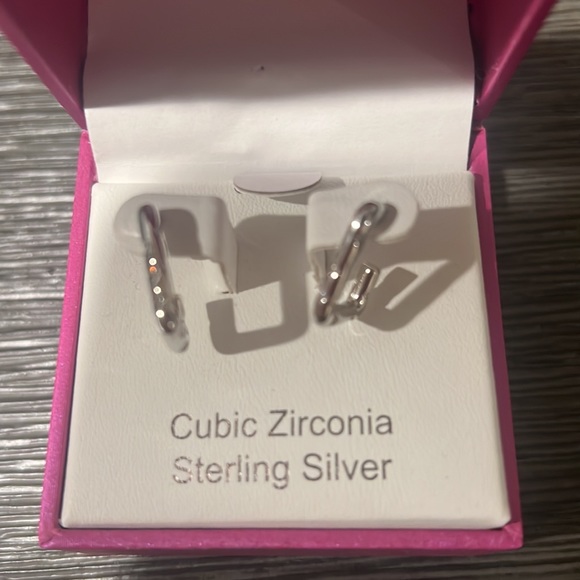 Rachel Zoe Sterling Silver and Cubic Zirconia Earrings - Picture 2 of 4